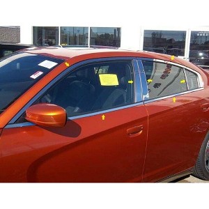 QAA is Compatible with 2011-2020 Dodge Charger 14 Piece Stainless Window Trim Package, Includes Upper Trim, Pillar Posts and Window Sills - 1 of 4