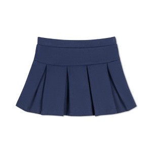 Hope & Henry Girls' Ponte Drop Waist Pleated Uniform Skort, Infant - 1 of 4