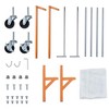 Clothes Rack Set with 2 PVC Dustproof Covers - Z-Shape Stainless Steel Rack - 3 of 4