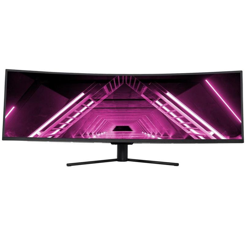 Monoprice Curved Gaming Monitor - 49in, 32:9, 1800R, 5120x1440p, DQHD, 120Hz, Adaptive Sync, VA With QUANTUM LCD, 1800R Curvature - Dark Matter Series, 1 of 8