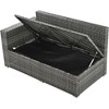 CAVINAS Front Porch Furniture, All-Weather Rattan Outdoor Sofa Set Tempered Glass Tabletop Outdoor Dining for Garden - 2 of 4