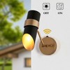 LNC Charonefos 1-Light Mid-Century Modern Cylinder Outdoor Wall Lights, White/Black, 10"/11.4" - 2 of 4