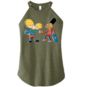 Women's - Hey Arnold! - Arnold and Gerald Skateboard Graphic High Neck Tank - 1 of 3