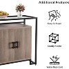 Storage Cabinet with Doors, Space Saving Wooden Buffet Sideboard with Storage, Modern Accent Cabinet with Open Storage Shelves for Bedroom - 4 of 4