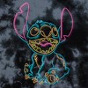 Junior's Women Lilo & Stitch Bright Neon Outline Crop T-Shirt - 2 of 4