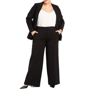 Women's Plus Size Nouveau Tie Pant - Black