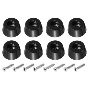Unique Bargains Rubber Non Slip Shock Absorption Durable Furniture Pads Black - 1 of 4