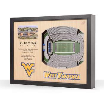 NCAA West Virginia Mountaineers Football 25-Layer StadiumViews 3D Wall Art
