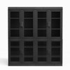 67x62x16 Wood Accent Sideboard Cabinet in Black, Storage Organizer with Adjustable Shelves and Glass Doors for Kitchen Bedroom Living/Dinning Room - 4 of 4