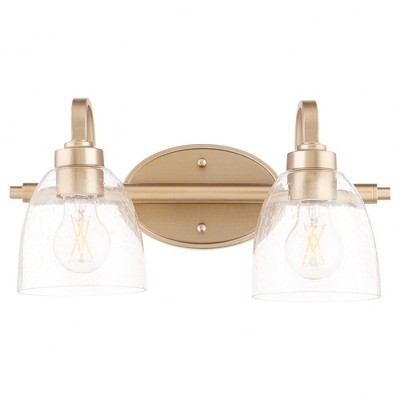 Quorum Lighting Reyes 2 - Light Vanity in  Aged Brass
