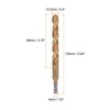 Unique Bargains M35 High Speed Steel Titanium Coated Long Fully Ground 1/4" Hex Shank Drill Bit - 2 of 4