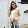 Women's Apricot Long Sleeve Front Button Cardigan - Cupshe - 3 of 4