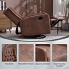 360° Swivel Rocking Recliner Chair, Glider Nursery Chair with Adjustable Footrest, Ergonomic Lounge Recliner - 3 of 4
