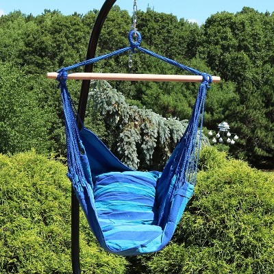 2PACK Garden Hanging Chair Swing Seat Set Patio Yard Camping Outdoor Indoor Blue 