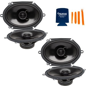 PowerBass Two Pairs of S-6802 6X8" OEM Replacement Coaxial Speakers - 1 of 4