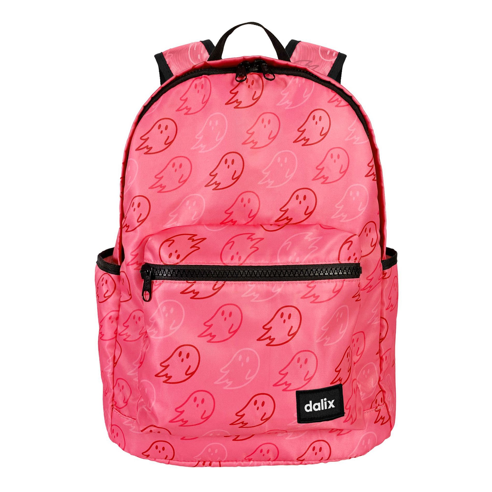 Dalix Classic Vibes Backpack in Ghost-Hot-Pink