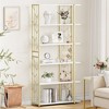 Garvee 6 Tiers Gold Bookshelf, Modern Bookshelf, Storage Shelves in Living Room/Home/Office, Books Holder Organizer for Movies, Gold - 2 of 4