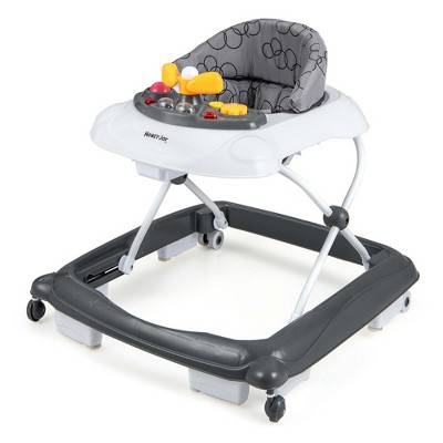 Image of Honeyjoy Foldable Baby Walker with 3 Adjustable Heights Comfy Padded Seat Music Tray 18-36 Months Grey