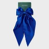 Satin Gemstone Bow Hair Barrette - A New Day™ Champagne - 2 of 3