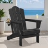 HYLEORY HDPE Folding Adirondack Chair with 2 Cup Holder - Composite Adirondack Chair - 3 of 4