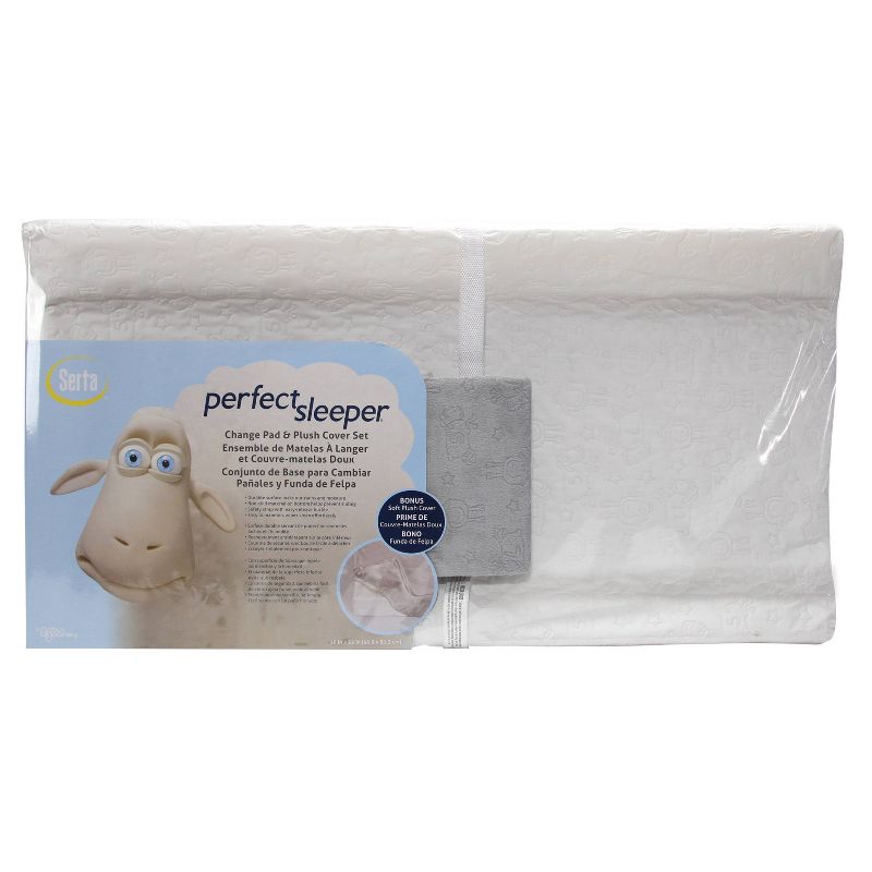 Serta Perfect Sleeper Changing Pad with Plush Cover - Gray, 4 of 5