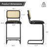 Bencmate Dining Chairs Counter Height Bar Stools Set of 2, Upholstered PU Leather Barstools, 30 inch, Black, 17.7"*18.9"*39.4" - 2 of 4
