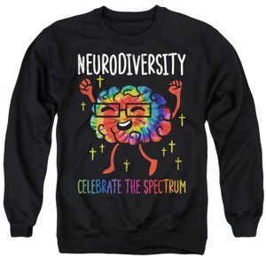 Men's Neurodiversity Brain Celebration Crewneck Sweatshirt - 1 of 4