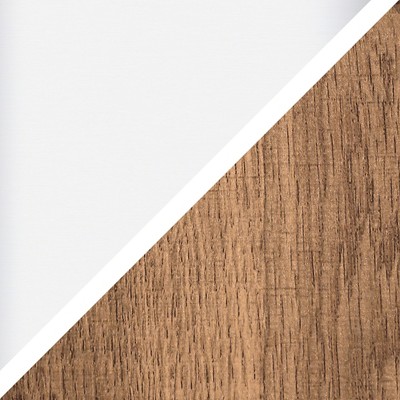 Rustic Oak/Polished Nickel/White