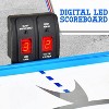 SereneLife 54" Compact Air Hockey Table with LED Scoreboard - SLARHKY54.5 - Black/White - Includes 4 Pushers, 2 Pucks - 4 of 4