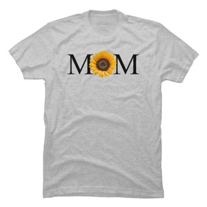 Men's Design By Humans Mother's Day Sunflower Mom By FridayFusion T-Shirt - 1 of 2