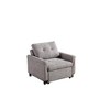 Woven Convertible Armchair with Foam Seats, Pocket Coil Springs and Sofa Bed for Living Room - 2 of 4