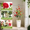 4Ft Artificial Bushes with Camellia Flowers, Faux Plants Fall Trees Outdoor Fake Plants in Pots, Red Tree with Fall Flowers for Autumn Home - 2 of 4