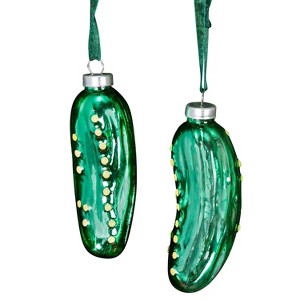 2pc Ornate Hand Made Glass Blown Christmas Ornaments Figurines Tree Decoration -  Every Day is Christmas - 1 of 4