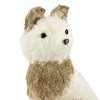 Northlight 9.25" White Sisal Fox with Gold Glitter Christmas Figure - 3 of 4