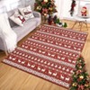Coolmee Christmas Washable Rugs Snowflake Rug Non Slip Soft Non Shedding Indoor Holiday Decor Carpet for Living Room Bedroom - 4 of 4