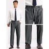 Lars Amadeus Men's Business Flat Front Contrasting Colors Stripes Printed Trouser - 4 of 4