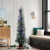 LuxenHome 5.5Ft Pre-Lit Green Artificial Tree with Tophat Pot - 2 of 4