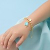 Guili Kids' 14k Gold Plated Charm Bracelet with "Sweet Heart" and Watermelon Charms in Blue, Red, or Pink – Fun and Stylish Look for Any Occasion - 3 of 3