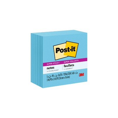 Post-it 4pk 3" x 3" Super Sticky Full Adhesive Notes 25 Sheets/Pad - Rio de Janiero Collection
