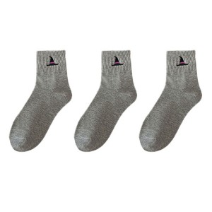 Anna-Kaci Women's 3-Pack Crew Socks with Ribbed Cuffs in Festive Halloween Design - 1 of 4