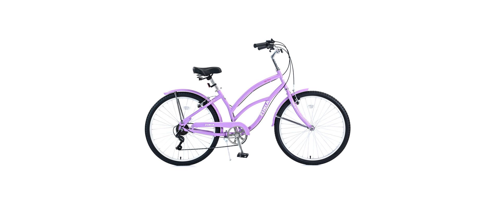 Aukfa 26 Inch  Cruiser Bike 7 Speed, Easy Installation, Steel Frame Commuter Bike Women's Men's Premium, Multiple Colors
