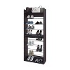 Vynxaria Contemporary Tall Open Shoe Rack, Metal Rails, 9-Tier, Wengue Finish - 2 of 4