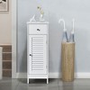 Costway Bathroom Floor Storage Cabinet Side Wooden Organizer w/ Drawer & Shutter Door - 4 of 4