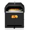 KTMBDW Outdoor Pizza Oven, Wood Fired for Outside, Patio Maker With Pizza Stone, Cooking Grill Grate for Backyard Camping, Black - 3 of 4