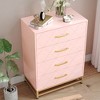 Dresser for Bedroom with 4 Drawer, Modern Dressers Chest of Drawers, with Wide Drawers and Metal Handles, Wood Dressers, Black - 4 of 4