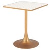 Zuo Spot Bistro Table Beige And Gold - 4 of 4