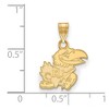 Black Bow Jewelry 10k Yellow Gold Kansas Jayhawks NCAA Small Pendant - 2 of 3