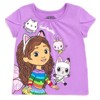 Dreamworks Gabby's Dollhouse Pandy Paws Cakey Cat Girls T-Shirt Mesh Skirt & Scrunchie 3 Pc Set Toddler to Big Kid - 2 of 4