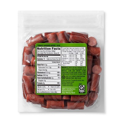 Turkey Sausage 8g Protein Snack Bites - 8oz - Good & Gather™