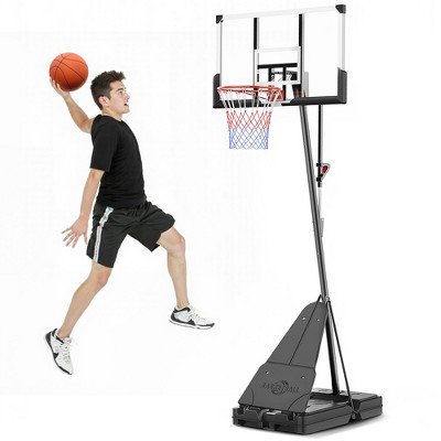 SKONYON 54" Portable Basketball Hoop 7.5ft - 10ft Height Adjustable Basketball Goal for Indoor & Outdoor Play